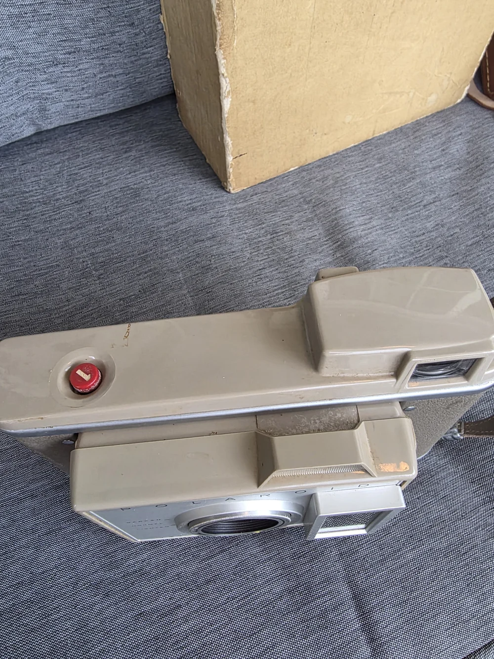 Polaroid Cream and Brown Electric Eye Land Camera with Box and Case
